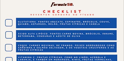 checklist gordura no figado